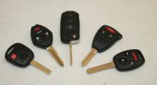 A variety of automotive transponder keys